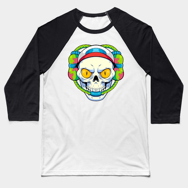 smitty werben skull Baseball T-Shirt by Saka